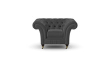 Load image into Gallery viewer, Milano Chesterfield Club Blue House Linen handmade