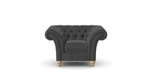 Load image into Gallery viewer, Milano Chesterfield Club Blue House Linen handmade