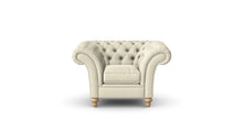 Load image into Gallery viewer, Milano Chesterfield Club Feather Tuscan Linen handmade