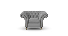 Load image into Gallery viewer, Milano Chesterfield Club Grey Tuscan Linen handmade