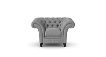 Load image into Gallery viewer, Milano Chesterfield Club Grey Tuscan Linen handmade