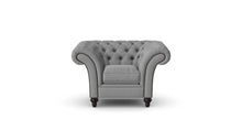 Load image into Gallery viewer, Milano Chesterfield Club Grey Tuscan Linen handmade