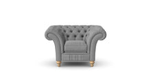 Load image into Gallery viewer, Milano Chesterfield Club Grey Tuscan Linen handmade