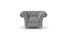 Load image into Gallery viewer, Milano Chesterfield Club Grey Tuscan Linen handmade