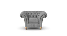 Load image into Gallery viewer, Milano Chesterfield Club Grey Tuscan Linen handmade