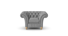Load image into Gallery viewer, Milano Chesterfield Club Grey Tuscan Linen handmade