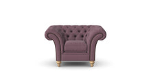 Load image into Gallery viewer, Milano Chesterfield Club Heather Tuscan Linen handmade