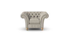 Load image into Gallery viewer, Milano Chesterfield Club Mushroom Tuscan Linen handmade