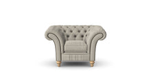Load image into Gallery viewer, Milano Chesterfield Club Mushroom Tuscan Linen handmade