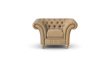 Load image into Gallery viewer, Milano Chesterfield Club Sesame Tuscan Linen handmade