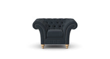 Load image into Gallery viewer, Milano Chesterfield Club Twilight Tuscan Linen handmade