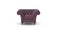 Load image into Gallery viewer, Milano Chesterfield Club Amethyst Tuscan Linen handmade