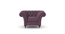 Load image into Gallery viewer, Milano Chesterfield Club Amethyst Tuscan Linen handmade