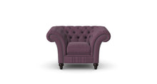 Load image into Gallery viewer, Milano Chesterfield Club Amethyst Tuscan Linen handmade