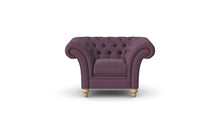 Load image into Gallery viewer, Milano Chesterfield Club Amethyst Tuscan Linen handmade