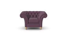 Load image into Gallery viewer, Milano Chesterfield Club Amethyst Tuscan Linen handmade