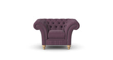 Load image into Gallery viewer, Milano Chesterfield Club Amethyst Tuscan Linen handmade