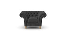 Load image into Gallery viewer, Milano Chesterfield Club Ash Tuscan Linen handmade