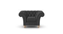 Load image into Gallery viewer, Milano Chesterfield Club Ash Tuscan Linen handmade