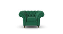 Load image into Gallery viewer, Milano Chesterfield Club Azure Tuscan Linen handmade