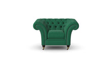 Load image into Gallery viewer, Milano Chesterfield Club Azure Tuscan Linen handmade