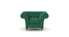 Load image into Gallery viewer, Milano Chesterfield Club Azure Tuscan Linen handmade