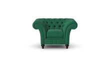 Load image into Gallery viewer, Milano Chesterfield Club Azure Tuscan Linen handmade