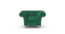 Load image into Gallery viewer, Milano Chesterfield Club Azure Tuscan Linen handmade