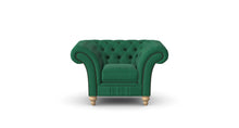 Load image into Gallery viewer, Milano Chesterfield Club Azure Tuscan Linen handmade