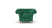 Load image into Gallery viewer, Milano Chesterfield Club Azure Tuscan Linen handmade