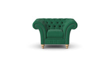 Load image into Gallery viewer, Milano Chesterfield Club Azure Tuscan Linen handmade