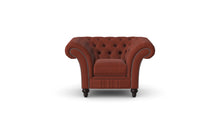 Load image into Gallery viewer, Milano Chesterfield Club Cayenne Tuscan Linen handmade