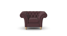 Load image into Gallery viewer, Milano Chesterfield Club Cinnamon Tuscan Linen handmade