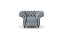 Load image into Gallery viewer, Milano Chesterfield Club Dove Tuscan Linen handmade