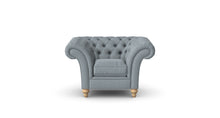 Load image into Gallery viewer, Milano Chesterfield Club Dove Tuscan Linen handmade
