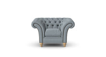 Load image into Gallery viewer, Milano Chesterfield Club Dove Tuscan Linen handmade
