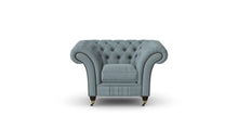 Load image into Gallery viewer, Milano Chesterfield Club Duck Egg Tuscan Linen handmade
