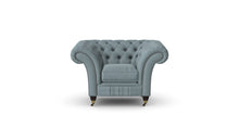 Load image into Gallery viewer, Milano Chesterfield Club Duck Egg Tuscan Linen handmade