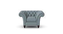 Load image into Gallery viewer, Milano Chesterfield Club Duck Egg Tuscan Linen handmade