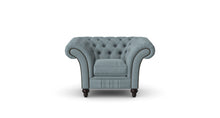 Load image into Gallery viewer, Milano Chesterfield Club Duck Egg Tuscan Linen handmade
