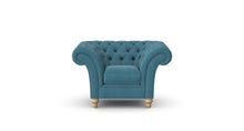 Load image into Gallery viewer, Milano Chesterfield Club Teal Boutique Velvet handmade