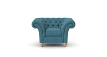 Load image into Gallery viewer, Milano Chesterfield Club Teal Boutique Velvet handmade