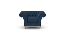 Load image into Gallery viewer, Milano Chesterfield Club Cobalt Boutique Velvet handmade