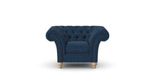 Load image into Gallery viewer, Milano Chesterfield Club Cobalt Boutique Velvet handmade