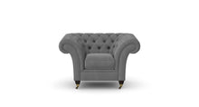 Load image into Gallery viewer, Milano Chesterfield Club Grey Boutique Velvet handmade