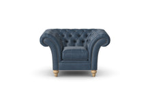Load image into Gallery viewer, Milano Chesterfield Club Ocean Old English Leather handmade