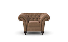 Load image into Gallery viewer, Milano Chesterfield Club Honey Heritage Leather handmade