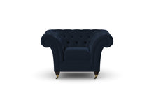 Load image into Gallery viewer, Milano Chesterfield Club Blue Amalfi Velvet handmade