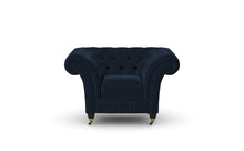 Load image into Gallery viewer, Milano Chesterfield Club Blue Amalfi Velvet handmade