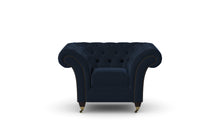 Load image into Gallery viewer, Milano Chesterfield Club Blue Amalfi Velvet handmade